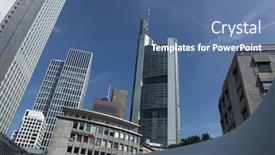  Presentation with banking - Cool new presentation with frankfurt-am-main-germany-june backdrop and a ocean colored foreground