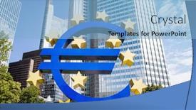  Presentation with monetary policy - PPT layouts enhanced with frankfurt-germany-august-16-euro background and a light blue colored foreground