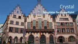  Presentation with government - Beautiful slide set featuring frankfurt-germany-august-22 backdrop and a ocean colored foreground