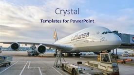  Presentation with airbus - Slides with frankfurt-germany-circa-march-2016 background and a light blue colored foreground