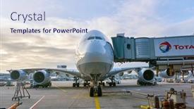  Presentation with airbus - Colorful theme enhanced with frankfurt-germany-circa-march-2016 backdrop and a sky blue colored foreground