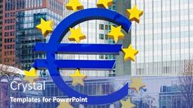  Presentation with monetary policy - Audience pleasing presentation theme consisting of frankfurt-germany-january-22-2019 backdrop and a cobalt blue colored foreground