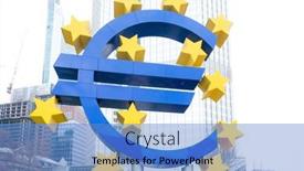  Presentation with monetary policy - Beautiful presentation theme featuring frankfurt-germany-january-22-2019 backdrop and a teal colored foreground