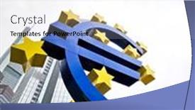  Presentation with monetary policy - Beautiful theme featuring frankfurt-germany-january-22-2019 backdrop and a white colored foreground