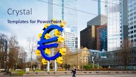  Presentation with monetary policy - Audience pleasing slide deck consisting of frankfurt-germany-january-27-euro backdrop and a sky blue colored foreground