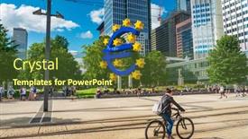  Presentation with monetary policy - PPT layouts consisting of frankfurt-germany-june-12-2019 background and a tawny brown colored foreground