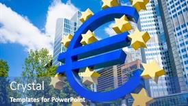  Presentation with monetary policy - Slides enhanced with frankfurt-germany-may-17-euro background and a teal colored foreground