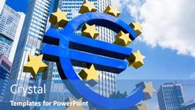  Presentation with monetary policy - Slide set featuring frankfurt-germany-may-17-euro background and a teal colored foreground