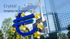  Presentation with monetary policy - Slides featuring frankfurt-germany-may-17-euro background and a light blue colored foreground