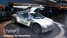  Presentation with car mercedes benz - Slide deck featuring frankfurt-germany-sep-25-mercedes background and a dark gray colored foreground