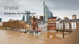  Presentation with flood - Amazing slides having asian men cycling in a park close up backdrop and a violet colored foreground