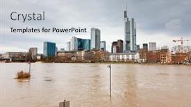  Presentation with flood - Colorful theme enhanced with frankfurt-january-15-flood backdrop and a  colored foreground