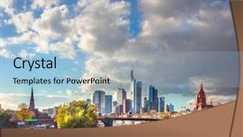  Presentation with scenic - Colorful presentation enhanced with am - frankfurt am main germany backdrop and a light blue colored foreground
