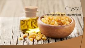  Presentation with essential oil - Slides with frankincense-resin-with-essential-oil background and a lemonade colored foreground