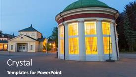  Presentation with mineral - PPT theme having frantisek-pavilion-which-houses-frantisek background and a dark gray colored foreground