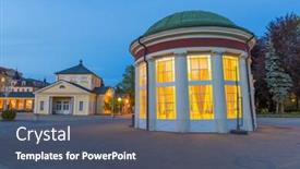  Presentation with mineral - PPT theme featuring frantisek-pavilion-which-houses-frantisek background and a ocean colored foreground