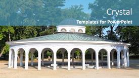  Presentation with mineral - PPT layouts having frantiskovy-lazne-czech-republic-august background and a teal colored foreground