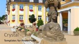  Presentation with mineral - Slide deck enhanced with frantiskovy-lazne-czech-republic-august background and a coral colored foreground