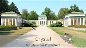  Presentation with mineral - Presentation design consisting of frantiskovy-lazne-czech-republic-august background and a lemonade colored foreground