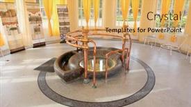  Presentation with mineral - Colorful presentation enhanced with frantiskovy-lazne-czech-republic-august backdrop and a yellow colored foreground