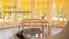  Presentation with mineral - Audience pleasing PPT theme consisting of frantiskovy-lazne-czech-republic-august backdrop and a yellow colored foreground