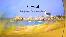  Presentation with lighthouse beacon - Theme with frappe - pontusval lighthouse brignogan finistere france background and a light blue colored foreground