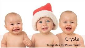  Presentation with baby - Colorful PPT theme enhanced with fraternity - baby girls laughing backdrop and a coral colored foreground