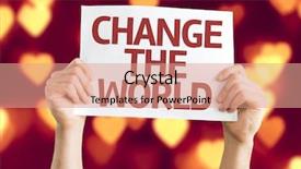  Presentation with change - Cool new slide set with fraternity - change the world card backdrop and a coral colored foreground