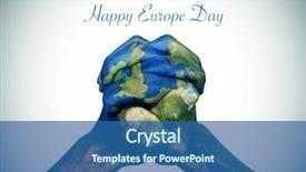  Presentation with europe - Cool new slides with fraternity - clasped hands of a young backdrop and a ocean colored foreground