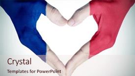  Presentation with france flag - Amazing PPT layouts having fraternity - closeup of the hands backdrop and a lemonade colored foreground