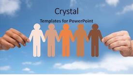  Presentation with over population - PPT theme having fraternity - community unity population race background and a teal colored foreground