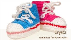  Presentation with pink blue - Audience pleasing PPT theme consisting of fraternity - handmade blue and pink baby backdrop and a cream colored foreground