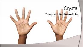  Presentation with praying hands on open bible - Amazing slides having fraternity - hands open backdrop and a white colored foreground