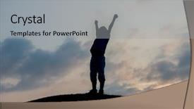  Presentation with two small brothers - Amazing PPT theme having fraternity - silhoutte of two brothers enjoying backdrop and a light gray colored foreground