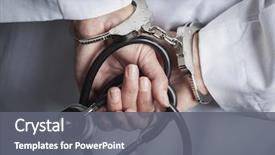  Presentation with female doctor - PPT layouts featuring fraud - female doctor or nurse background and a gray colored foreground