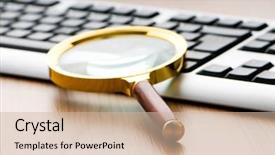  Presentation with computer security - Amazing PPT theme having fraud detection - computer security concept with keyboard backdrop and a soft green colored foreground