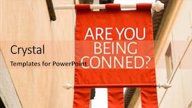  Presentation with fraud risk - Slide set enhanced with fraud risk - are you being conned background and a coral colored foreground