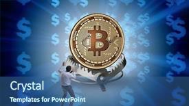  Presentation with fraud risk - Colorful slides enhanced with fraud risk - businessman falling into the trap backdrop and a ocean colored foreground