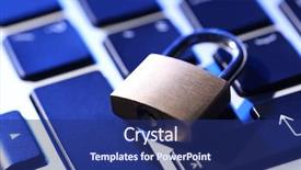  Presentation with cyber safety - Colorful slides enhanced with fraud risk - cyber safety concept - lock backdrop and a navy blue colored foreground