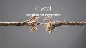  Presentation with stress - Audience pleasing slide set consisting of frayed-rope-about-to-break backdrop and a gray colored foreground