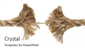  Presentation with rope - Audience pleasing slide deck consisting of frayed rope about to break backdrop and a white colored foreground