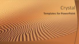  Presentation with waves - Audience pleasing presentation theme consisting of freakish-bends-of-sandy-waves backdrop and a yellow colored foreground