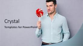  Presentation with holding hands old young - Presentation theme consisting of freaky - funny young man holding lollipop background and a  colored foreground