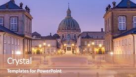  Presentation with square - Amazing presentation theme having frederik's church at copenhagen backdrop and a coral colored foreground