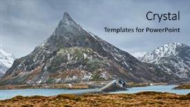  Presentation with bridges - Cool new PPT theme with fredvang bridges in winter lofoten backdrop and a  colored foreground