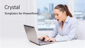  Presentation with office - Theme consisting of news free - business and office concept background and a white colored foreground