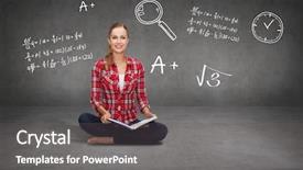  Presentation with education - Colorful PPT theme enhanced with mathematics free - education and leisure concept backdrop and a gray colored foreground
