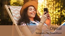  Presentation with cheerful - Slide deck with free - image of young beautiful cheerful background and a coral colored foreground