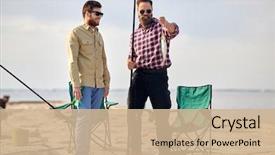  Presentation with sea fishing - Beautiful PPT layouts featuring seafood free - leisure and people concept backdrop and a coral colored foreground