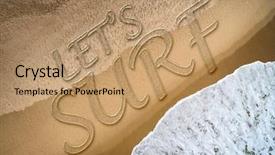  Presentation with direction direct mail campaign written - Audience pleasing PPT layouts consisting of australia free - let's surf written backdrop and a coral colored foreground